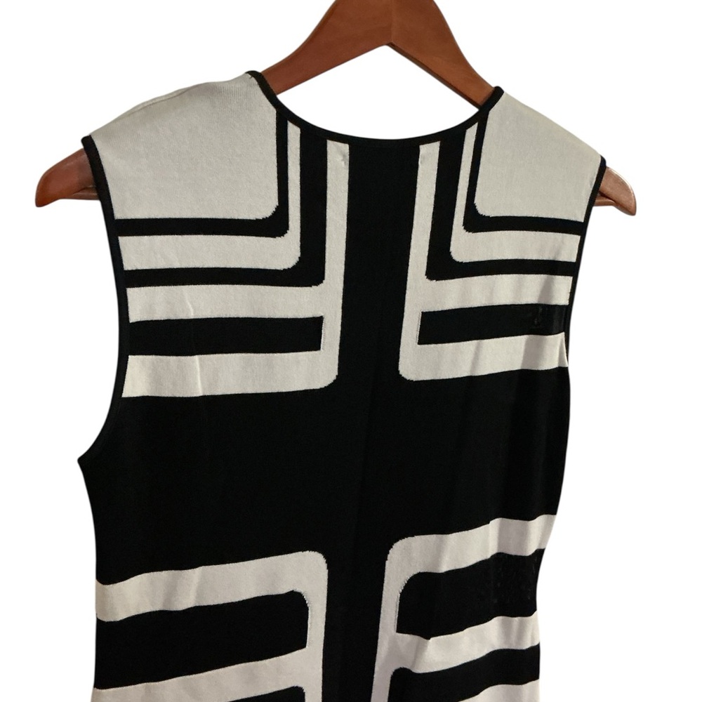 RVN Black and White Graphic Mini Dress size L - Picture 4 of 8